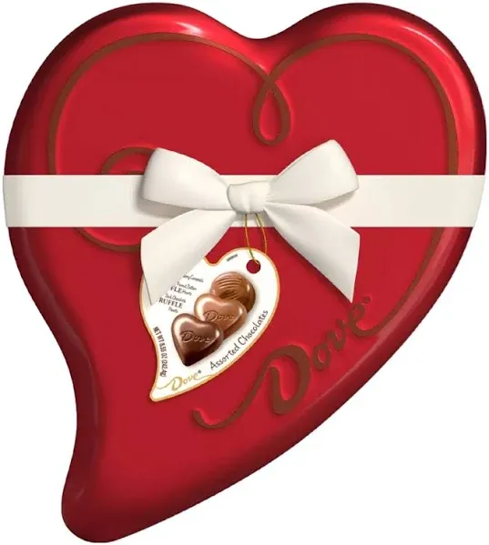 Dove Assorted Chocolate Truffles Valentine's Day Candy Heart Tin