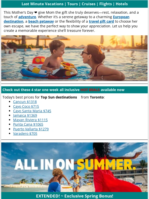 Tripcentral - Summer Travel Deals – Save up to $1400 + Perks!