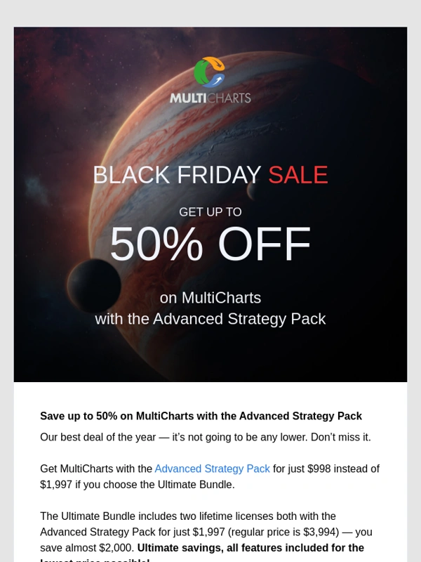 MultiCharts - Black Friday Sale starts now
