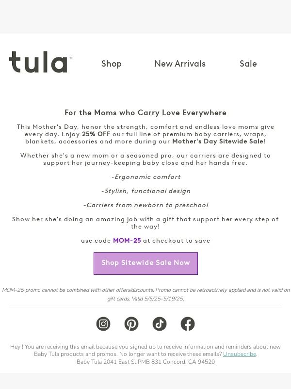 Tula - 25% Off Everything? Yes,Really. ?