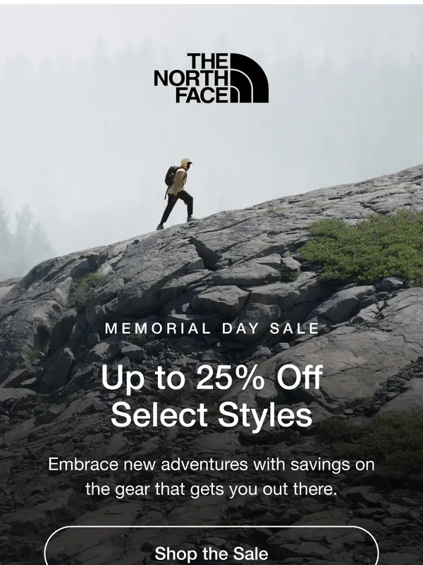 The North Face - Up to 25% off in our Memorial Day sale