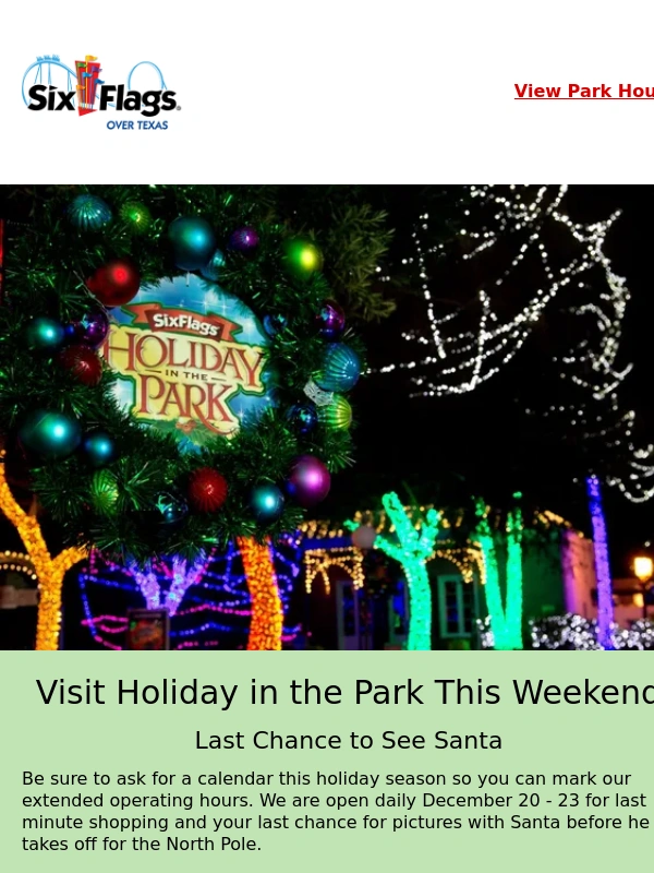 Six Flags - Make Merry Memories with Dazzling Photo Ops