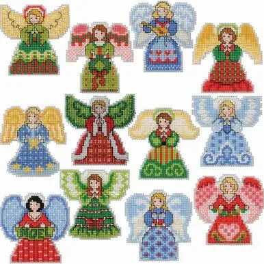 Herrschners Angels On High Counted Cross-Stitch Kit