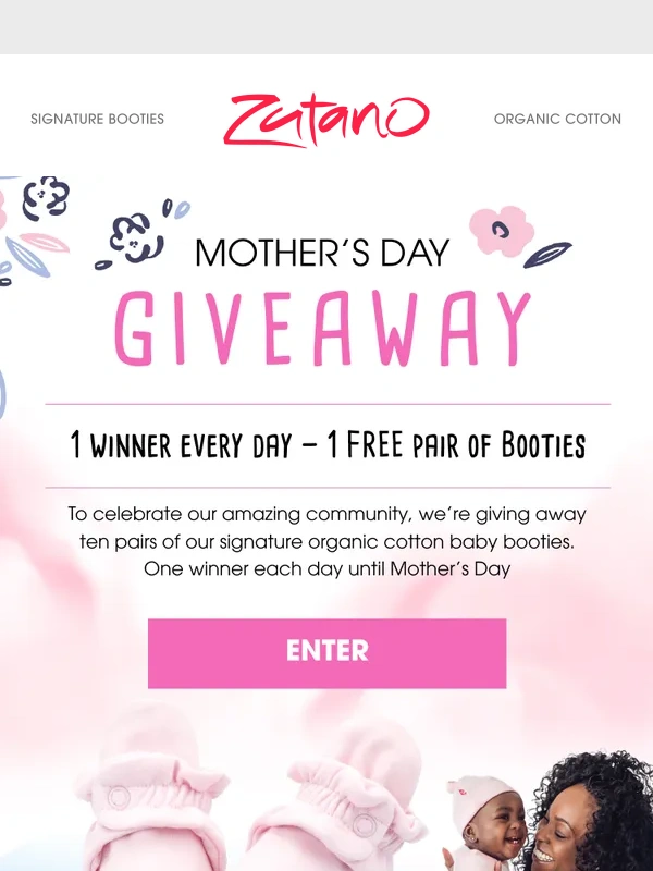Zutano - Mother’s Day Giveaway: Win FREE Zutano Booties ?