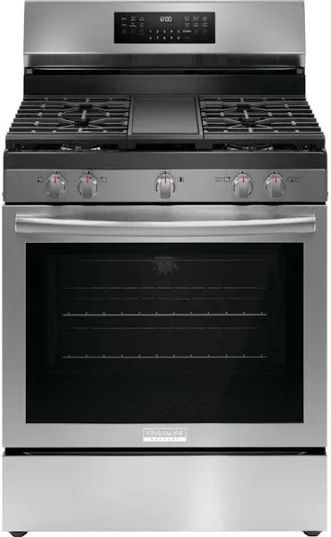 Frigidaire Gallery 30" Rear Control Gas Range with Total Convection