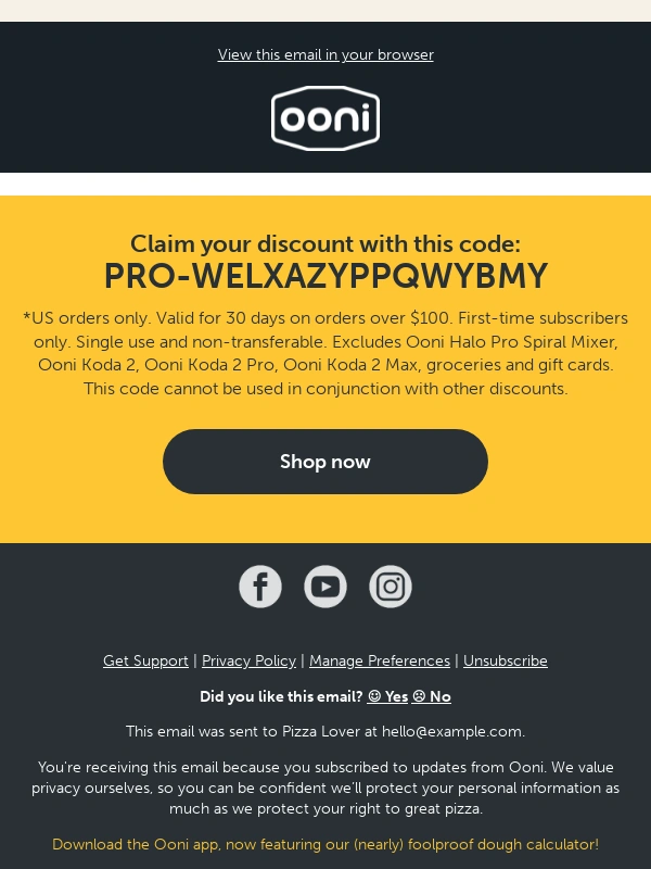 Ooni - Your 5% discount is ready ?