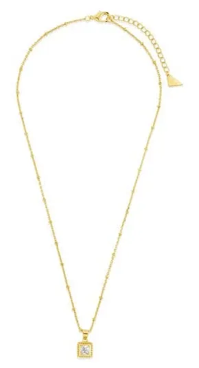 Sterling Forever Cassia CZ Square Pendant Necklace