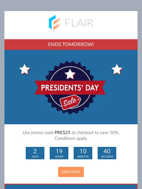 Flair - ⏰ Don't Miss Out! Promo Ends Tomorrow!