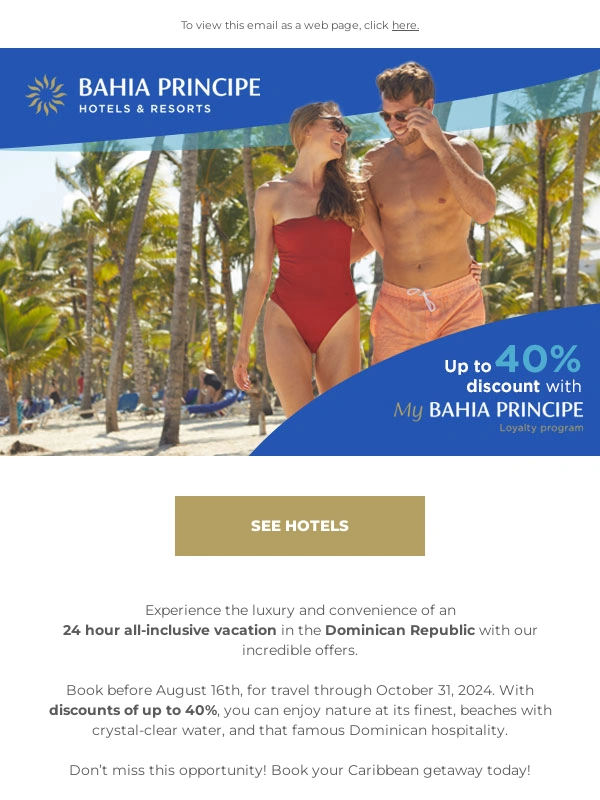 Bahia Principe - Limited-time deals to Dominican Republic