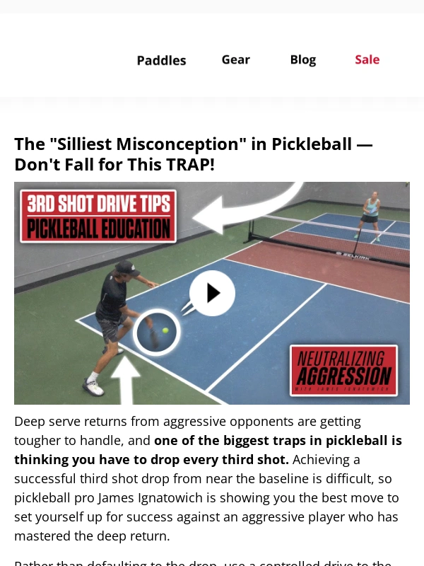 Selkirk - Don't Fall for This Third Shot TRAP