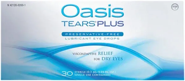 Oasis Tears Plus Preservative-Free Lubricant Eye Drops