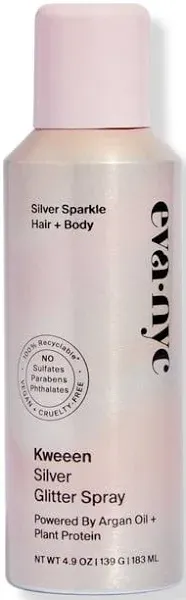 EVA NYC Kweeen Silver Hair & Body Glitter Spray