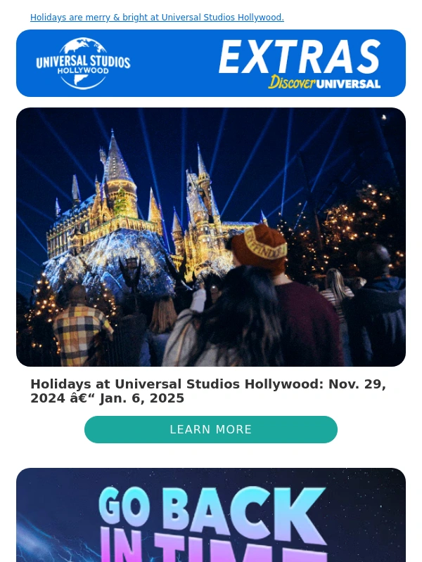 Universal Studios Hollywood - Your Latest Extras is Here! ❄️