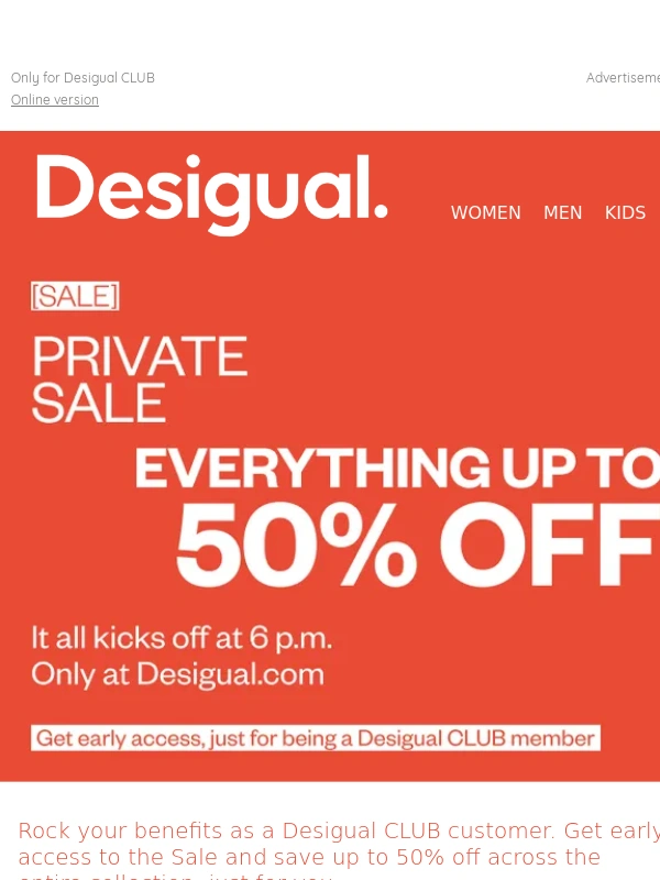 Desigual - Up to 50% off everything | Now live