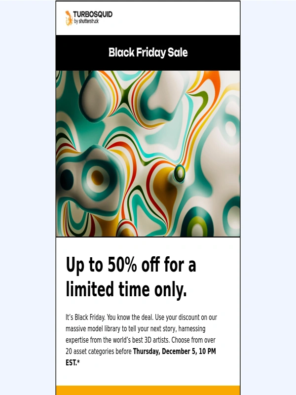 TurboSquid - Up to 50% off. Limited time only