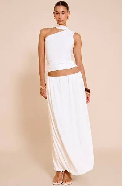 Women's Double Slinky Bubble Hem Midaxi Skirt