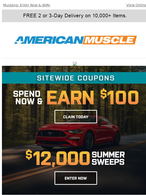 American Muscle - Claim Your $100 ? + Sweepstakes Winner Revealed!