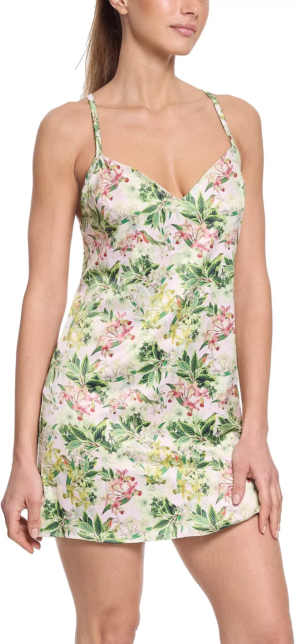 Hanky Panky Women's Satin Sleep Chemise - French Garden, L