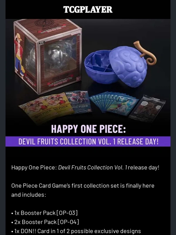 Tcgplayer - Happy One Piece: Devil Fruits Collection Release Day