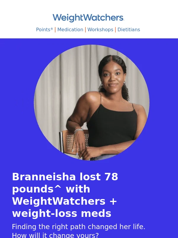 Weight Watchers - She lost 78 lb with WeightWatchers ?