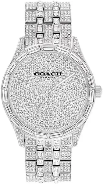 Coach Brooks Crystal Dial Stainless Steel Quartz Watch