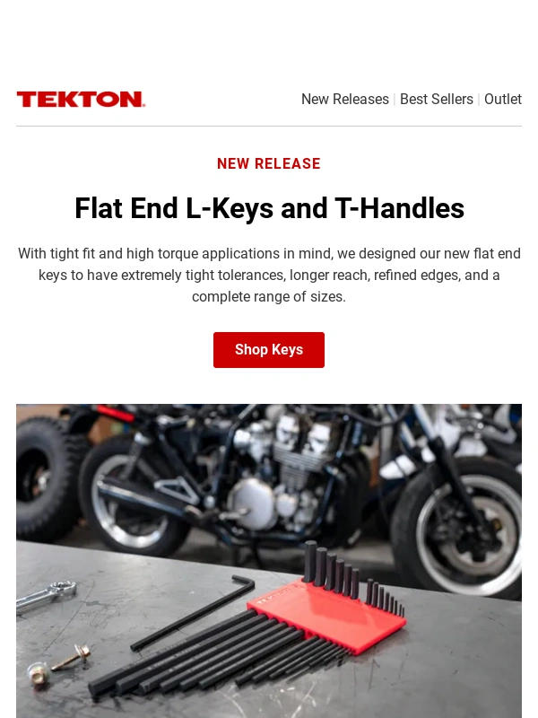Tekton - New Release: Flat End L-Keys and T-Handles