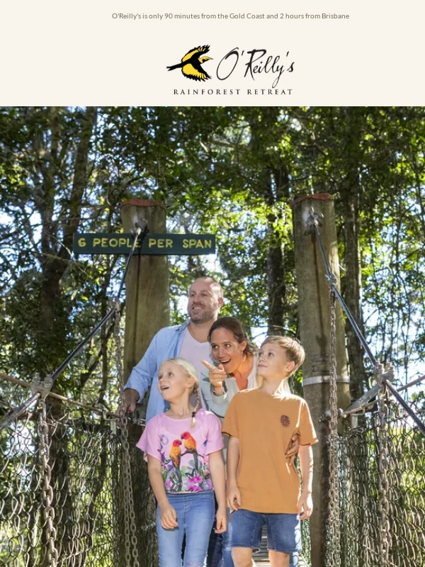 Oreillys - ? Kids Eat Free in April at O'Reilly's – when you stay 2 Nights or more in Retreat Accommodation (Room Rate Only)