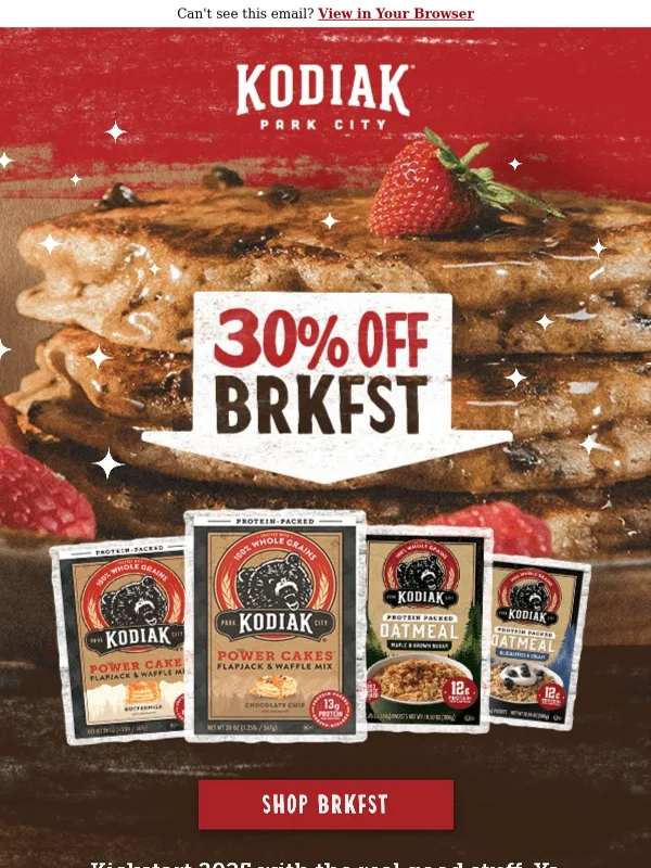 Kodiak Cakes - 30% off brkfst ???