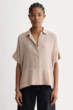 Everlane The Boxy Shirt In Washable Silk