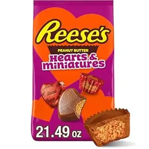 21.49-Oz Reese's Assorted Shapes Chocolate Peanut Butter Candy (Hearts & Miniatures) $7.50 + Free Shipping w/ Prime or on $35+
