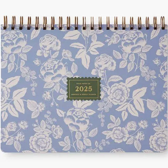 Rifle Paper Co. English Rose 12-Month Top Spiral Planner
