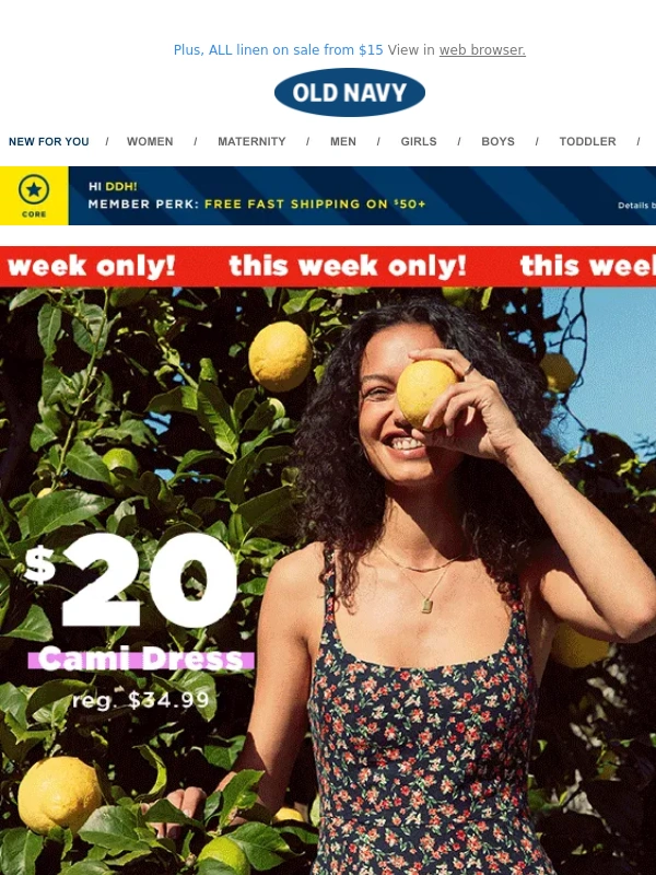 Old Navy - The $20 cami dress you'll wear on repeat