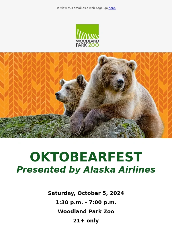 Woodland Park Zoo - OktoBEARfest tickets on sale NOW!
