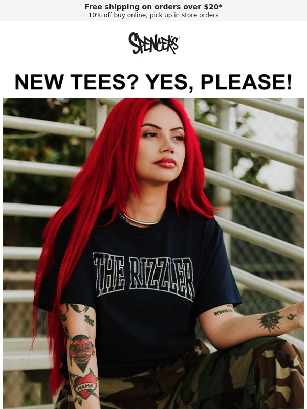 Spencers - NEW graphic tees are here! ➡️?