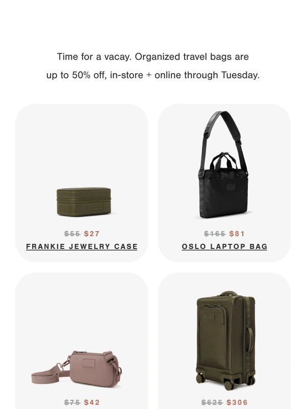 Dagne Dover - Jetset-ready bags are up to 50% off