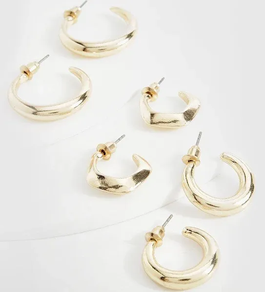 Boohoo Women's Chunky Gold Multipack Earrings