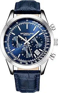 Stuhrling Original Men's Rialto Chronograph Blue Dial Watch