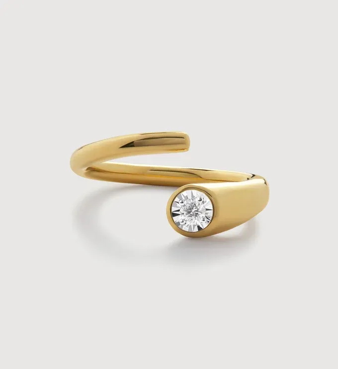 Solitaire Diamond Wrap Ring