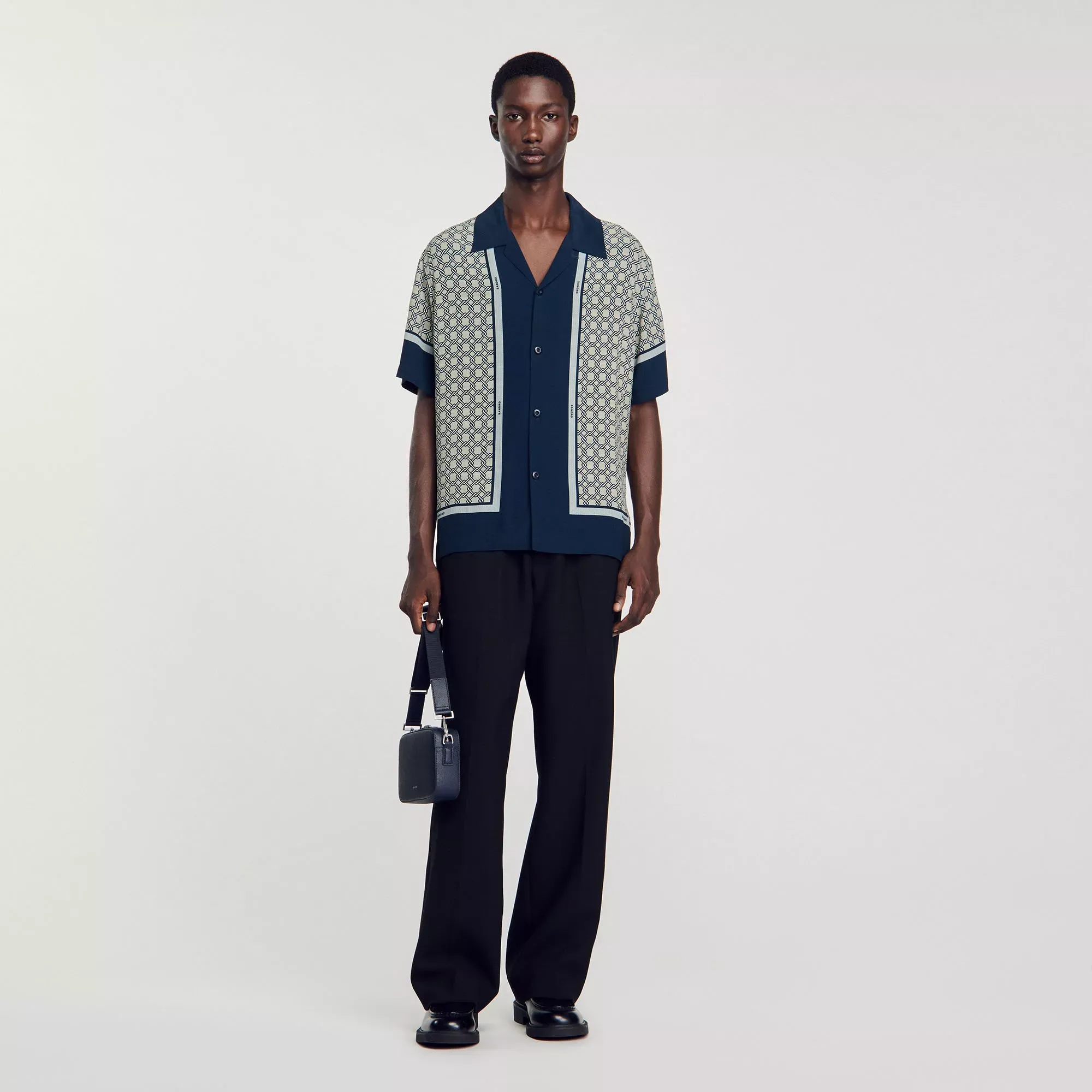 Sandro Short-sleeved patterned shirt - male - XL