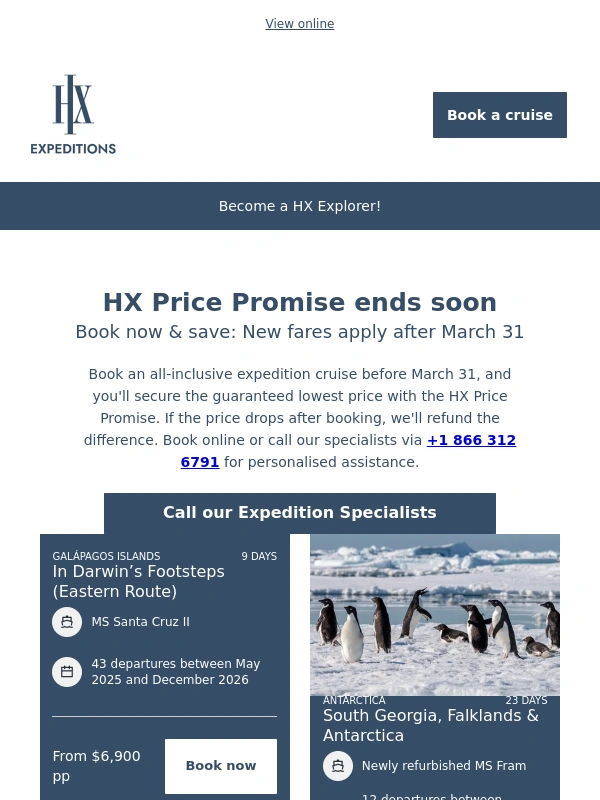Hurtigruten - Price Promise ending: New fares apply after March 31