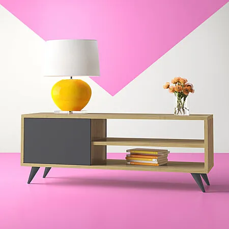 47.2" George Oliver Media Console (Oak/Anthracite) $92.99 + Free Shipping
