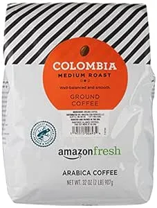 Amazon Fresh, Colombia Ground Coffee, Medium Roast, 32 Oz