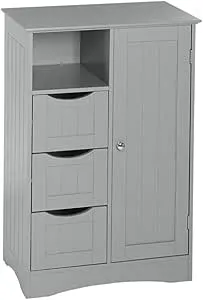 $55.77*: RiverRidge Ashland Collection Floor Cabinet (22" x 13.4" x 32", Grey) at Amazon
