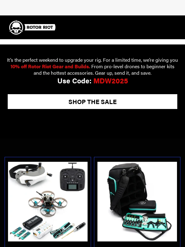 Rotor Riot - Memorial Day Weekend = 10% Off FPV Gear