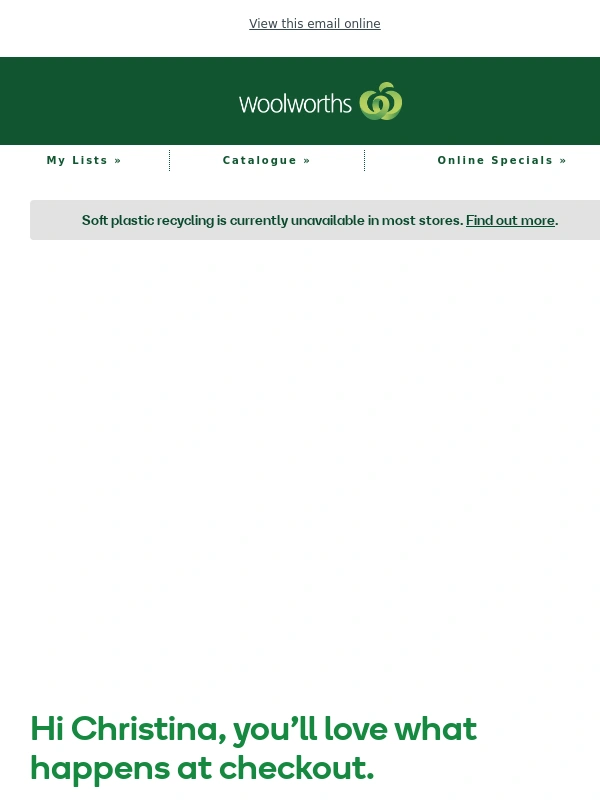 Woolworths - Would you like to save $30? ?