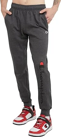 Champion Men's Powerblend Fleece Jogger Pants (Granite Heather)
