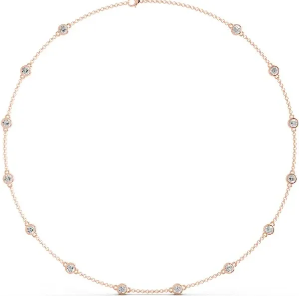 Tamira 3 Carat Diamond Collier in 14k Rose Gold