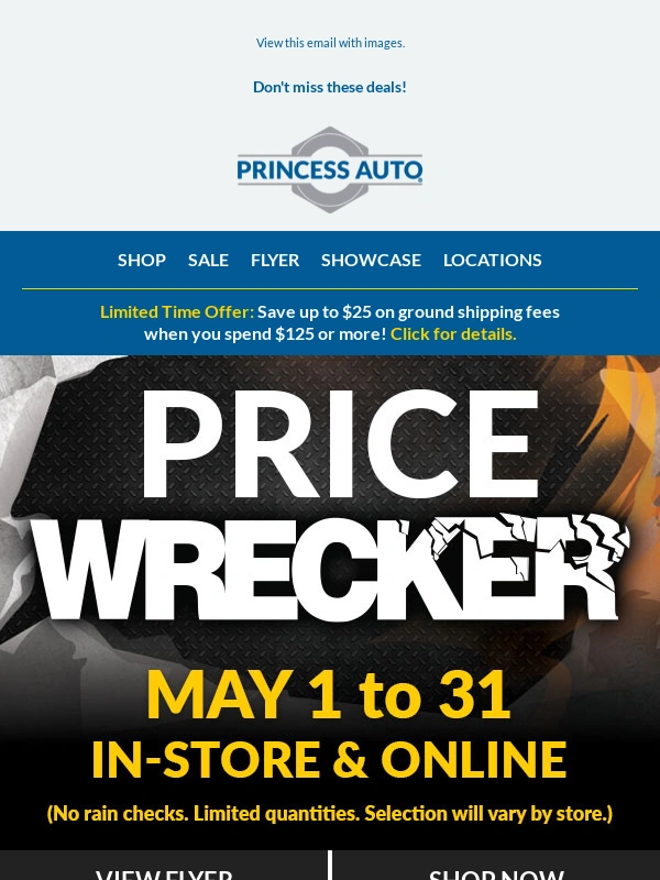 Princess Auto - Your May Price Wrecker IS HERE ?