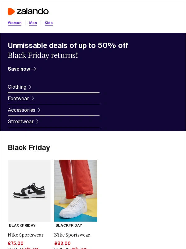 Zalando - Black Friday starts now!