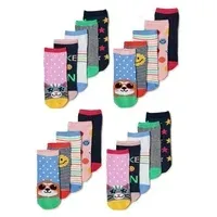 20-Pack Wonder Nation Girls No-Show Socks
